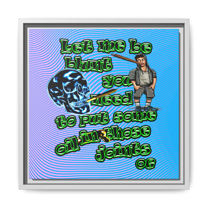 og - framed canvas art (light blue-purple wave)