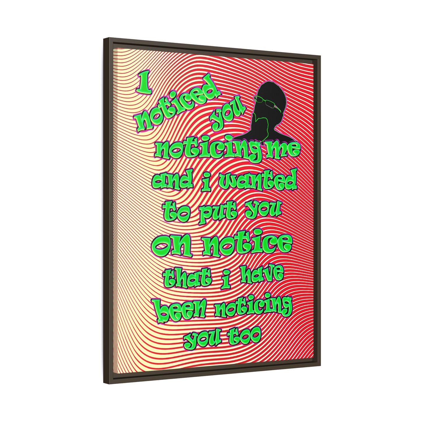 noticed you noticing - framed canvas art (yellow-orange wave)