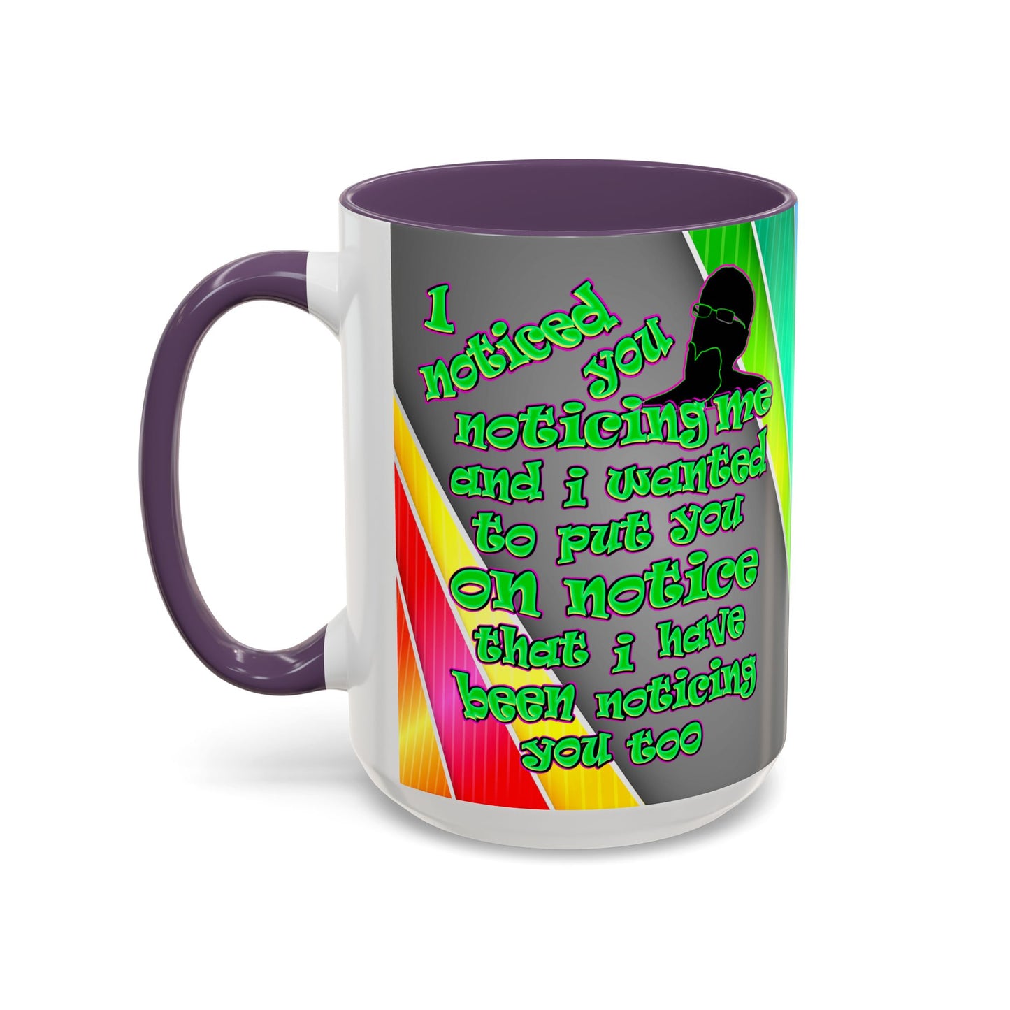 noticed you noticing - Accent Mug (rainbow split)