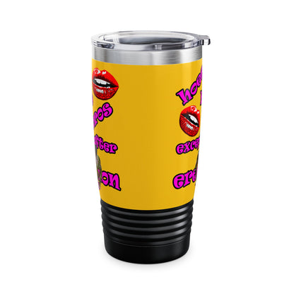 hoes b4 bros - Ringneck Tumbler, 20oz (yellow)