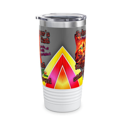 schrodinger's cat - Ringneck Tumbler, 20oz (rainbow split)