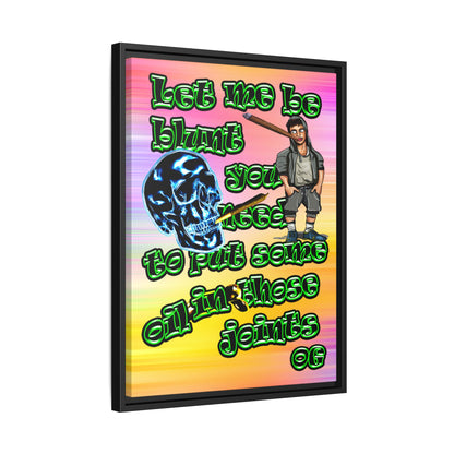 og - framed canvas art (color blur)