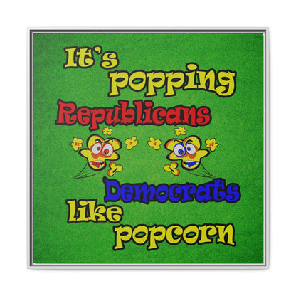 popping like popcorn - framed canvas art (green turf)