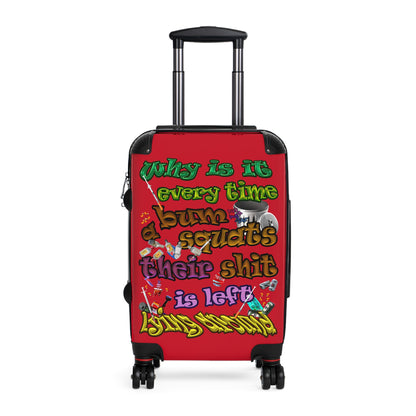 the bum's shit - Suitcase (dark red)