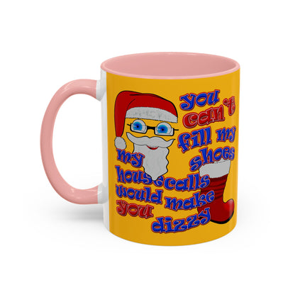 santa's shoes - Accent Mug (yellow)