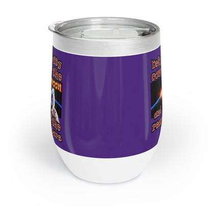 defy conquer reach - Chill Wine Tumbler (purple)