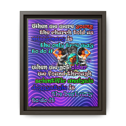 doggystyle - framed canvas art (purple wave)