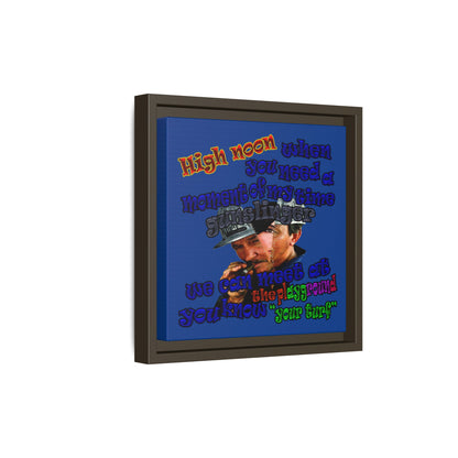high noon - framed canvas art (dark blue)