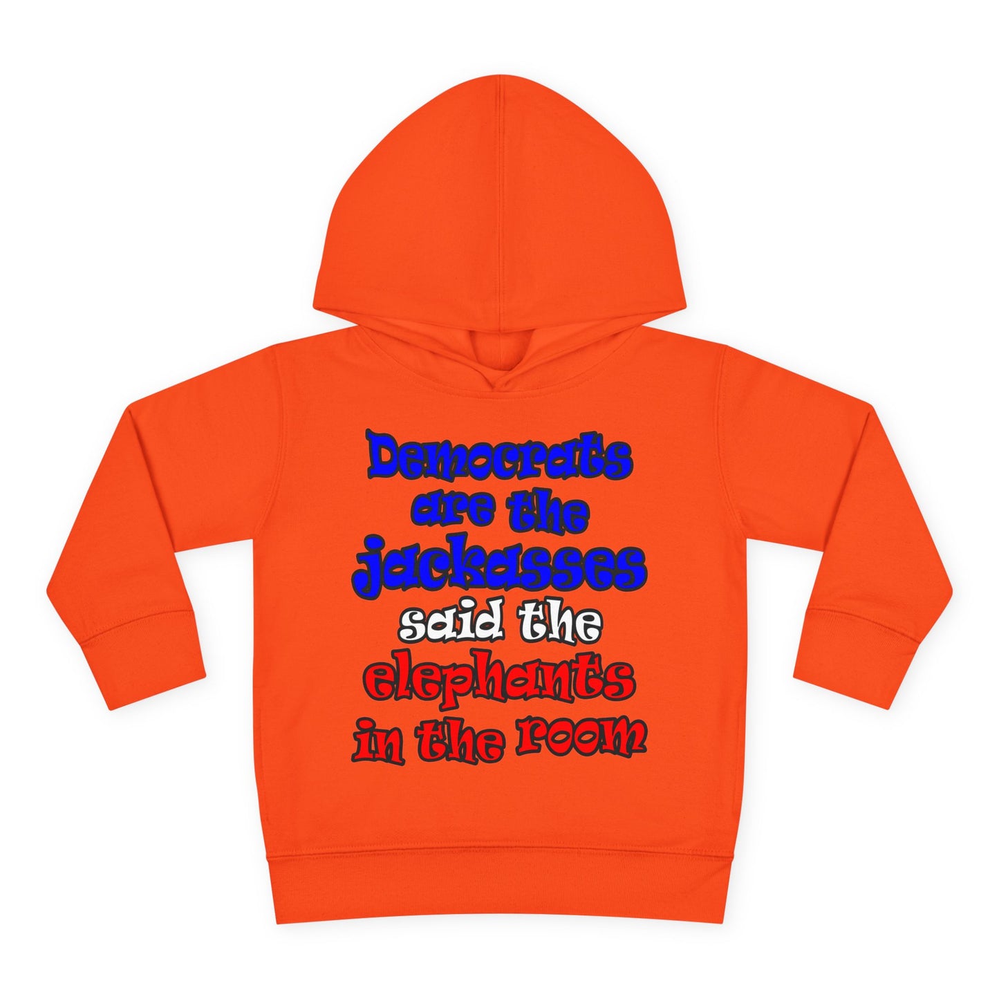 donkeys and elephants - Toddler Pullover Fleece Hoodie