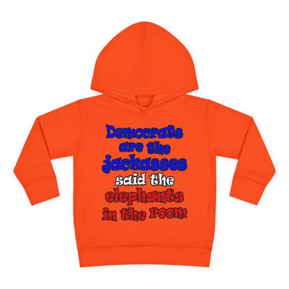 donkeys and elephants - Toddler Pullover Fleece Hoodie