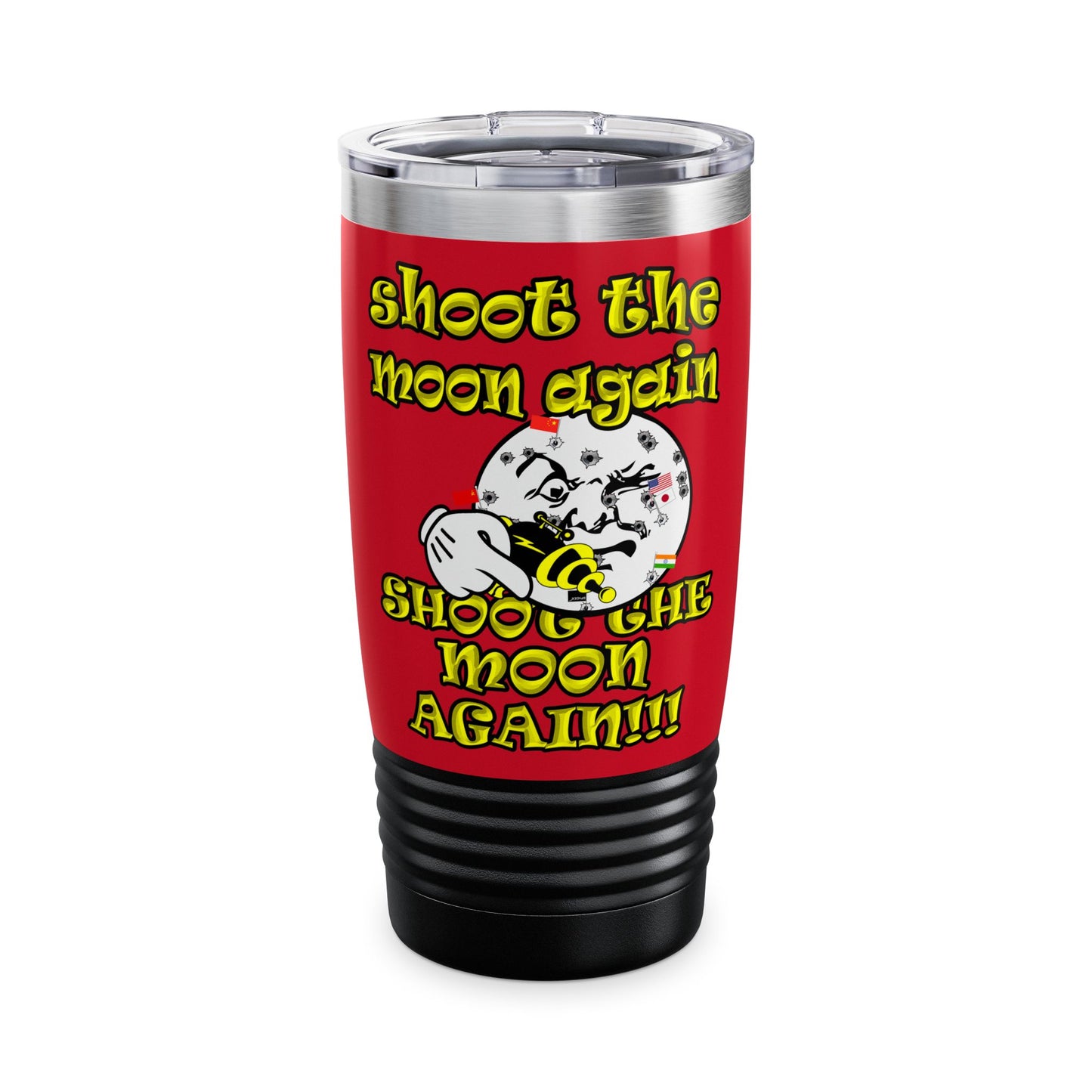 shoot the moon again - Ringneck Tumbler, 20oz (dark red)
