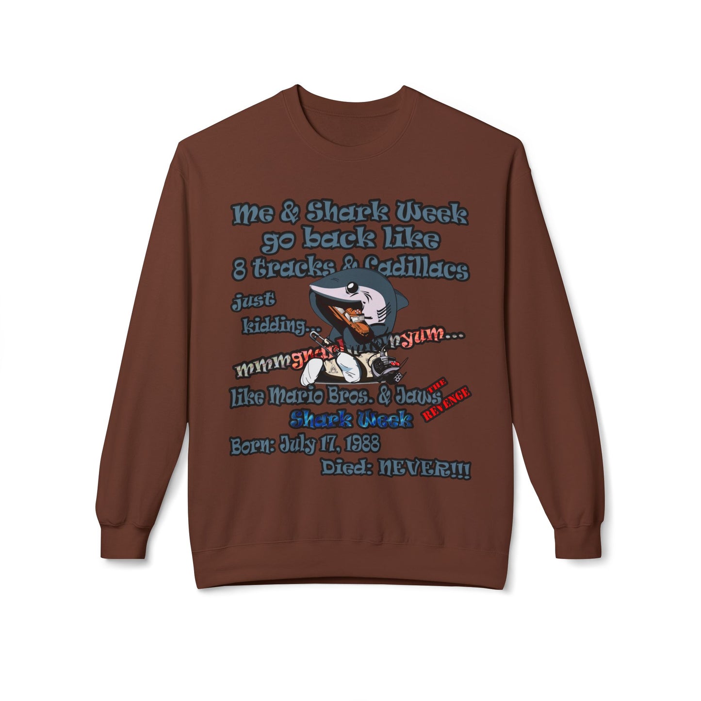 shark week - Unisex Midweight Softstyle Fleece Crewneck Sweatshirt
