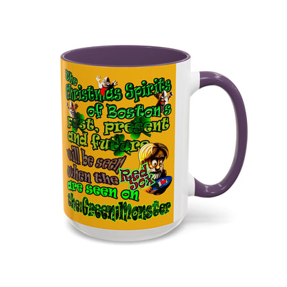 christmas spirits of boston - Accent Mug (yellow)