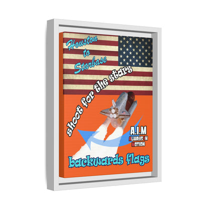 shoot for the stars - framed canvas art (orange)