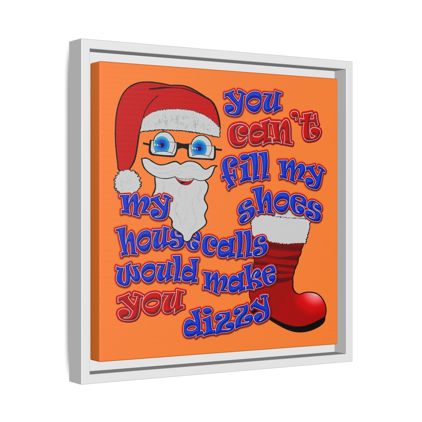 santa's shoes - framed canvas art (crusta)