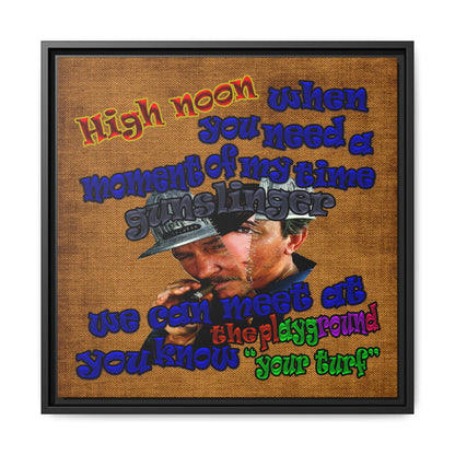 high noon - framed canvas art (brown papyrus)
