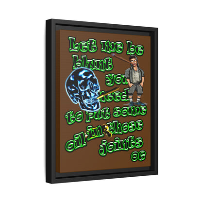 og - framed canvas art (brown)