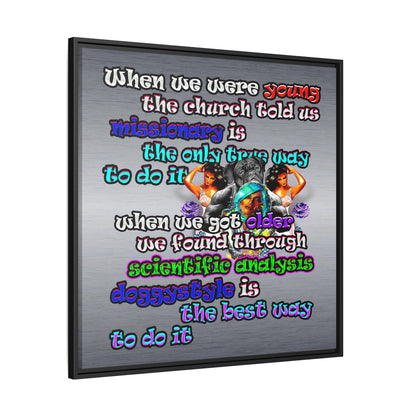 doggystyle - framed canvas art (brushed nickel)