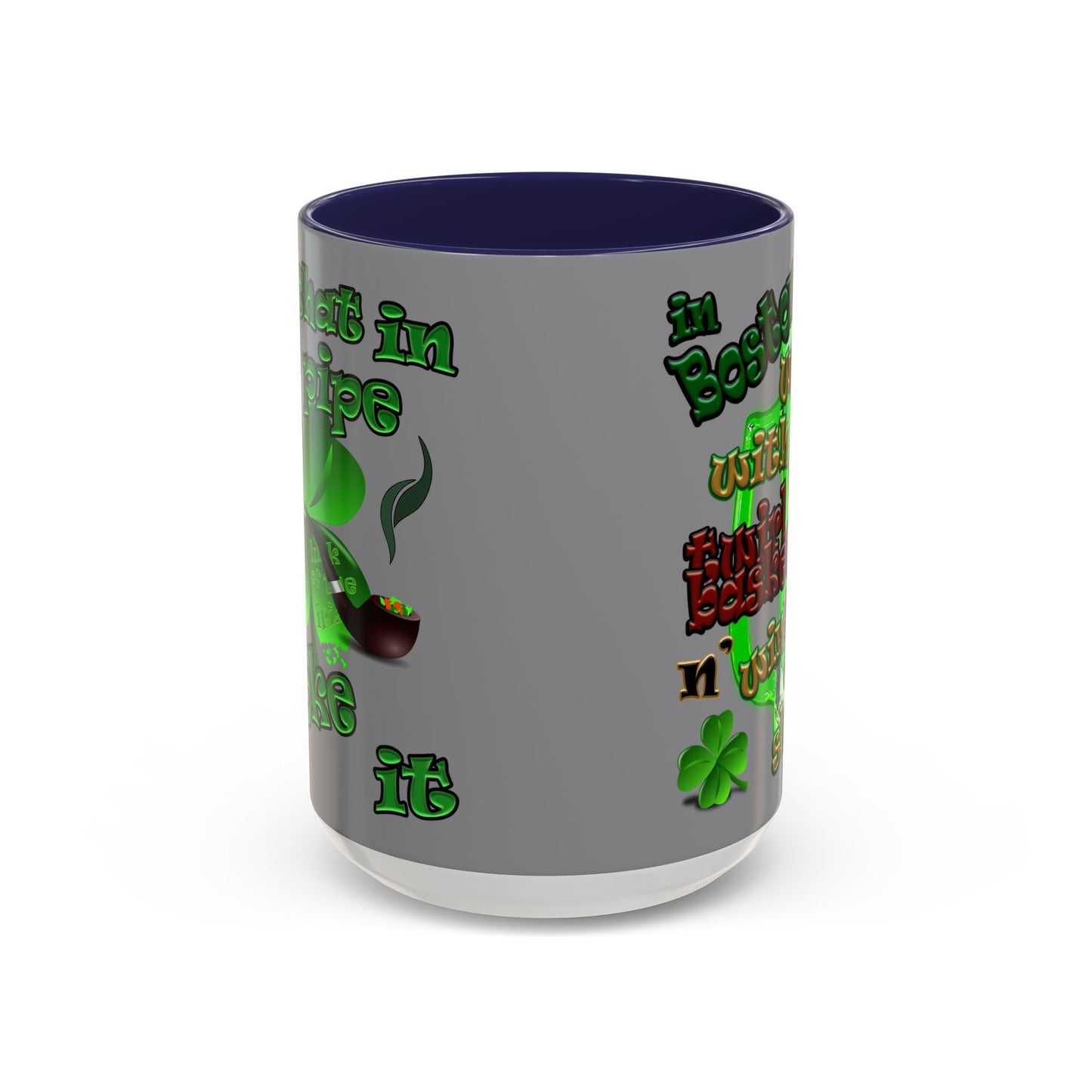 celtics logo - Accent Mug (grey)