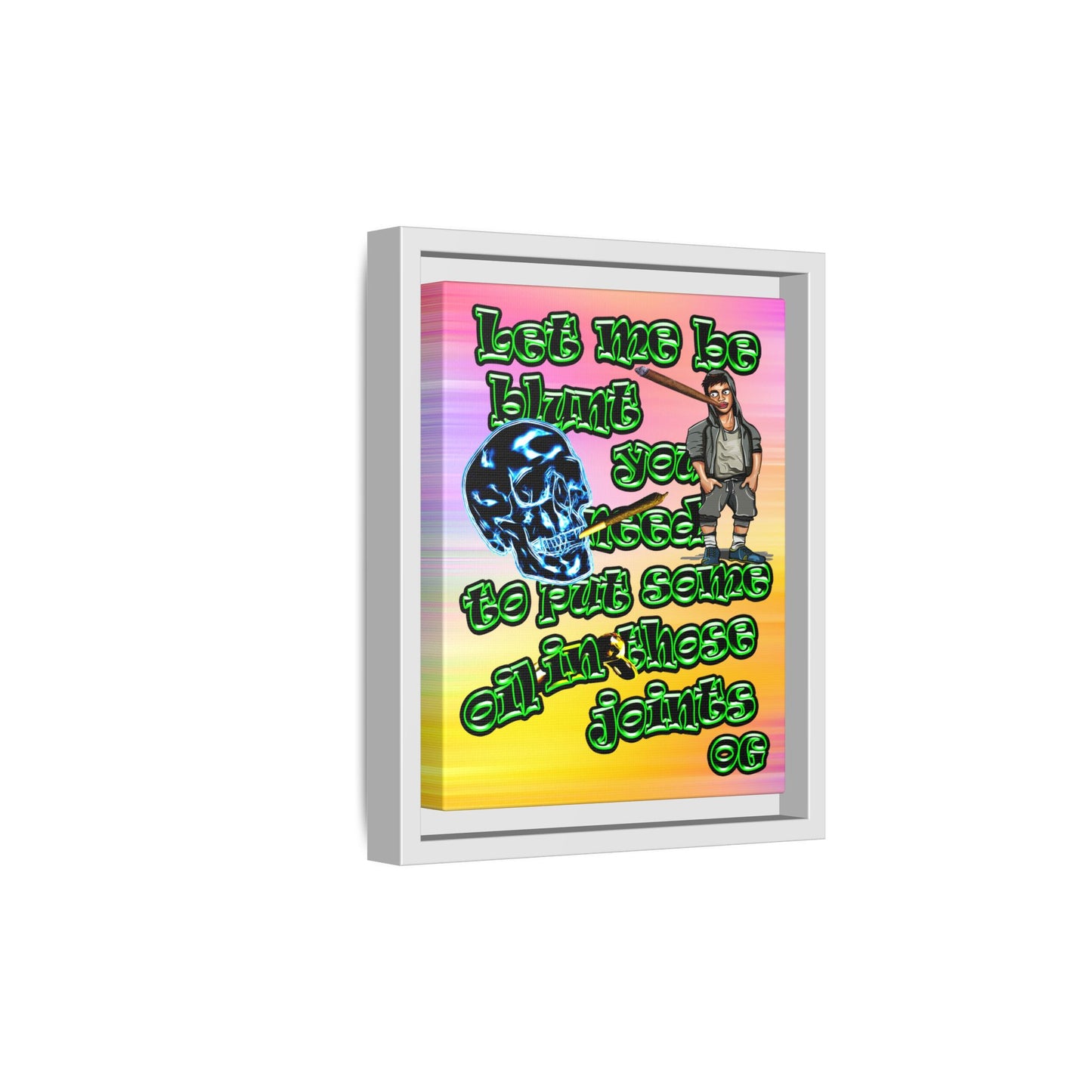 og - framed canvas art (color blur)