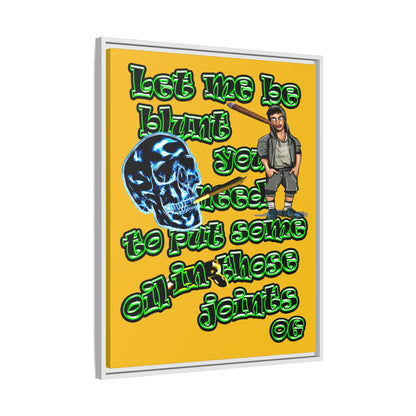 og - framed canvas art (yellow)