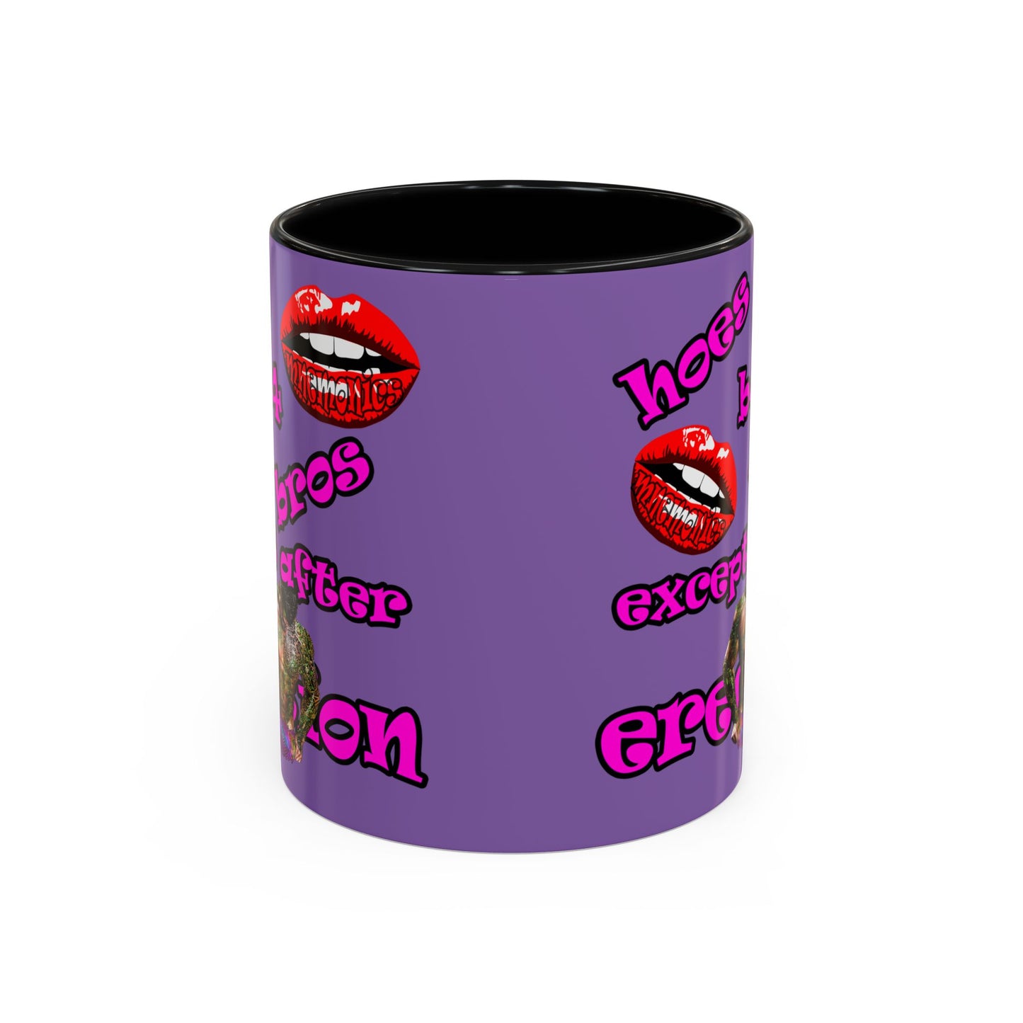 hoes b4 bros - Accent Mug (light purple)