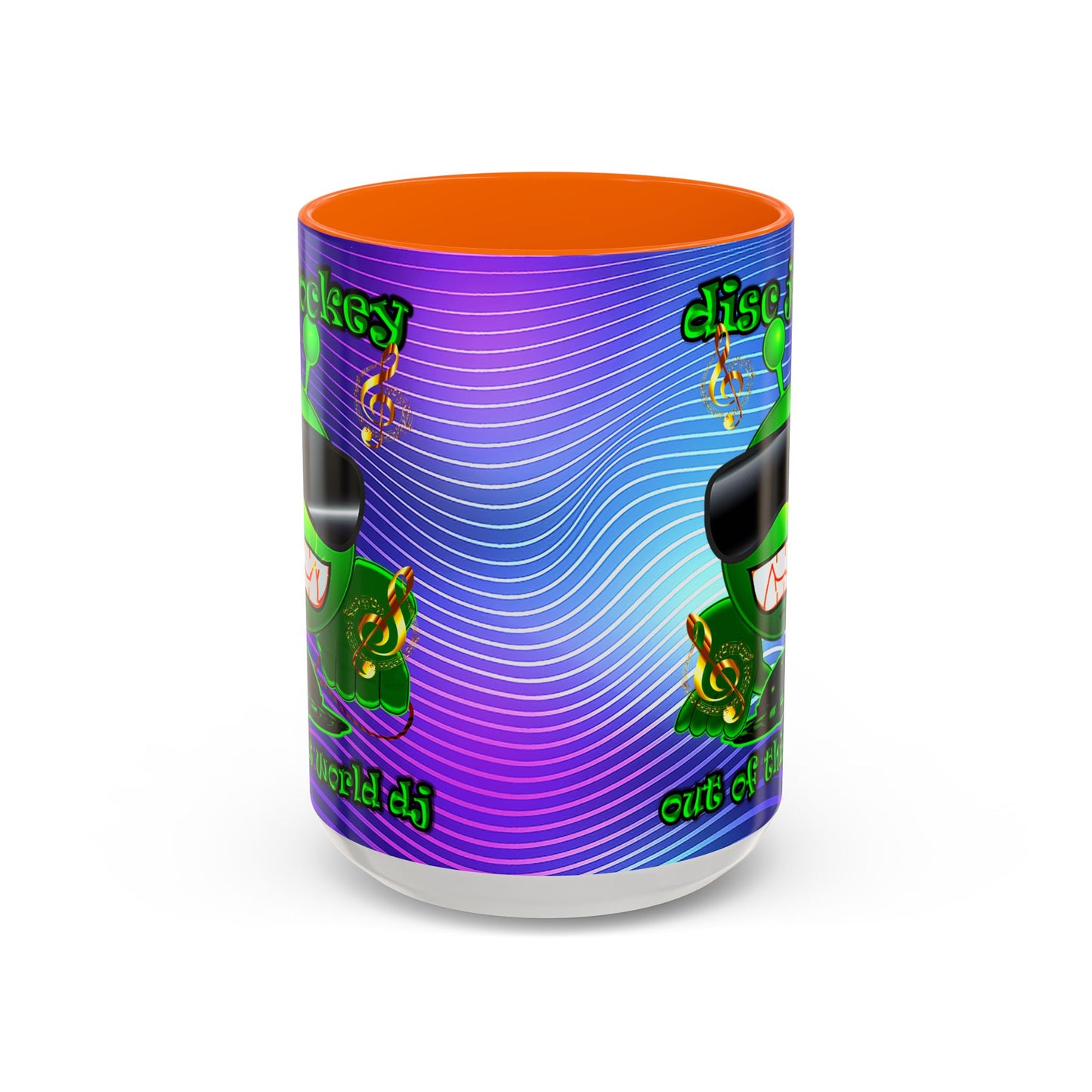 disc jockey - Accent Mug (purple wave)