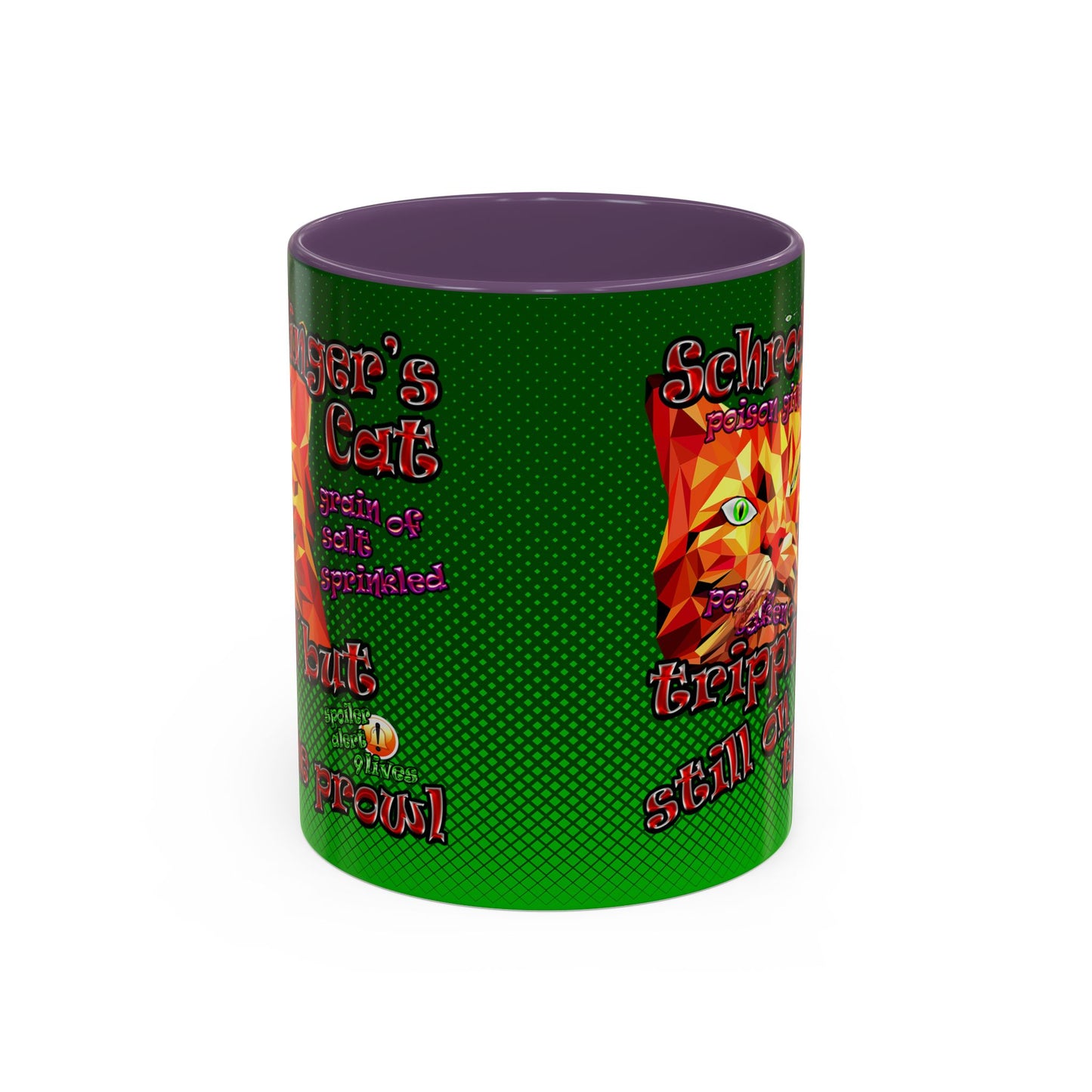 schrodinger's cat - Accent Mug (logo green)