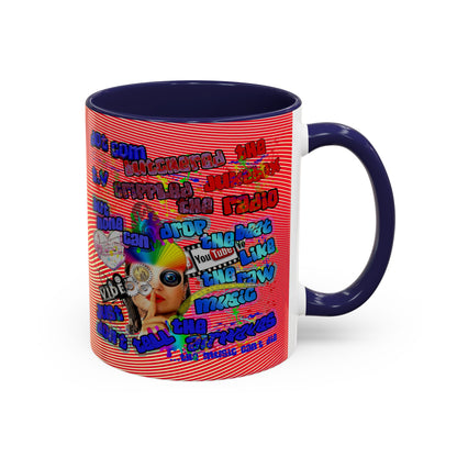 drop the beat - Accent Mug (yellow-orange wave)