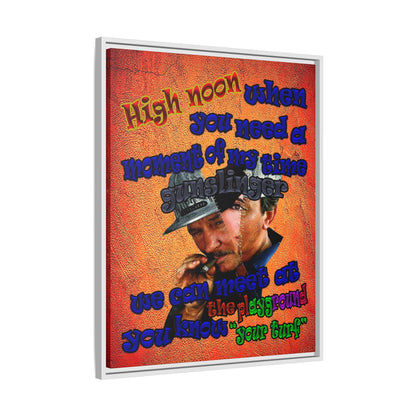 high noon - framed canvas art (burnt orange)
