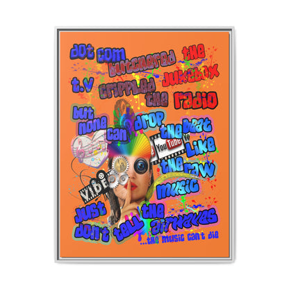 drop the beat - framed canvas art (crusta)