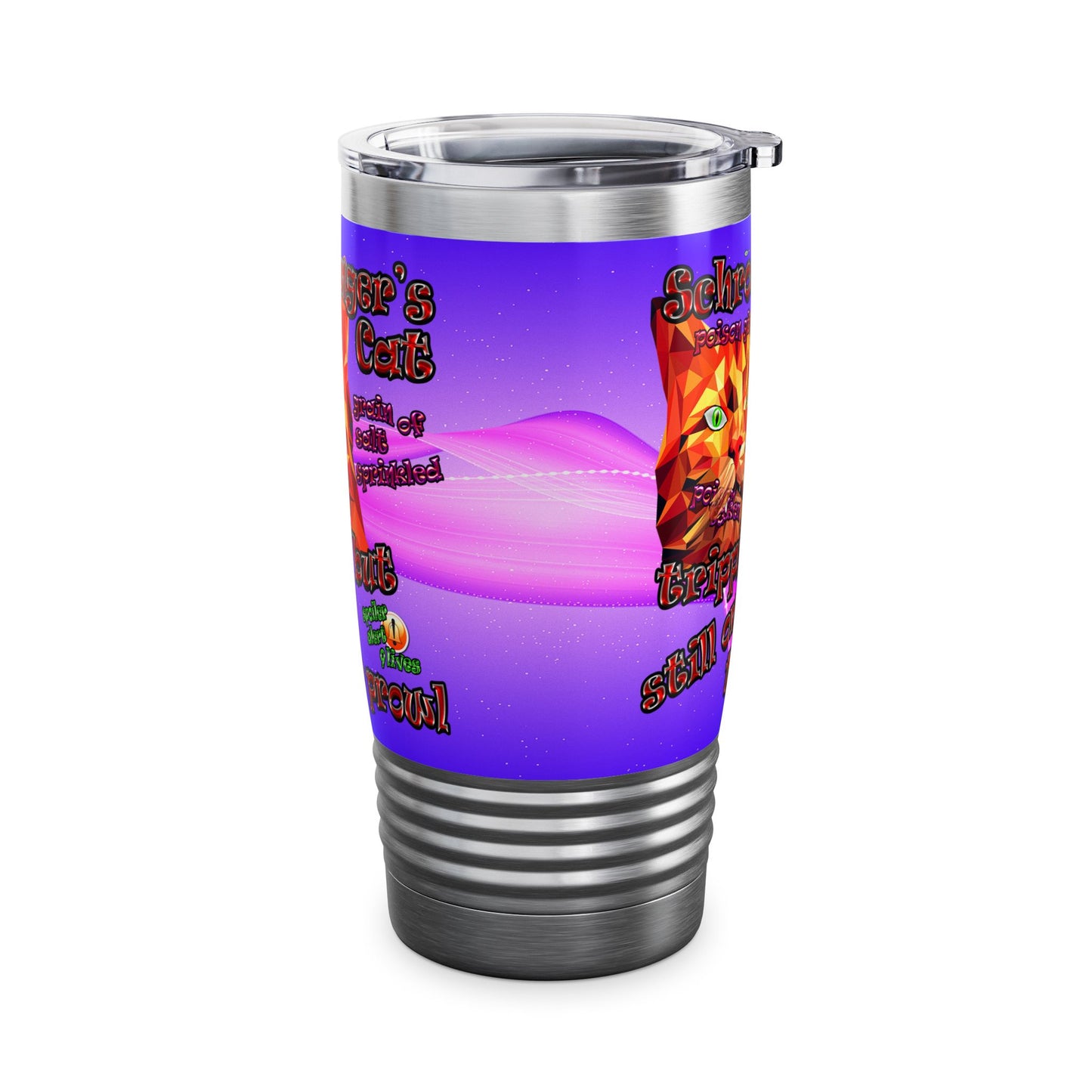 schrodinger's cat - Ringneck Tumbler, 20oz (purple-pink wave)