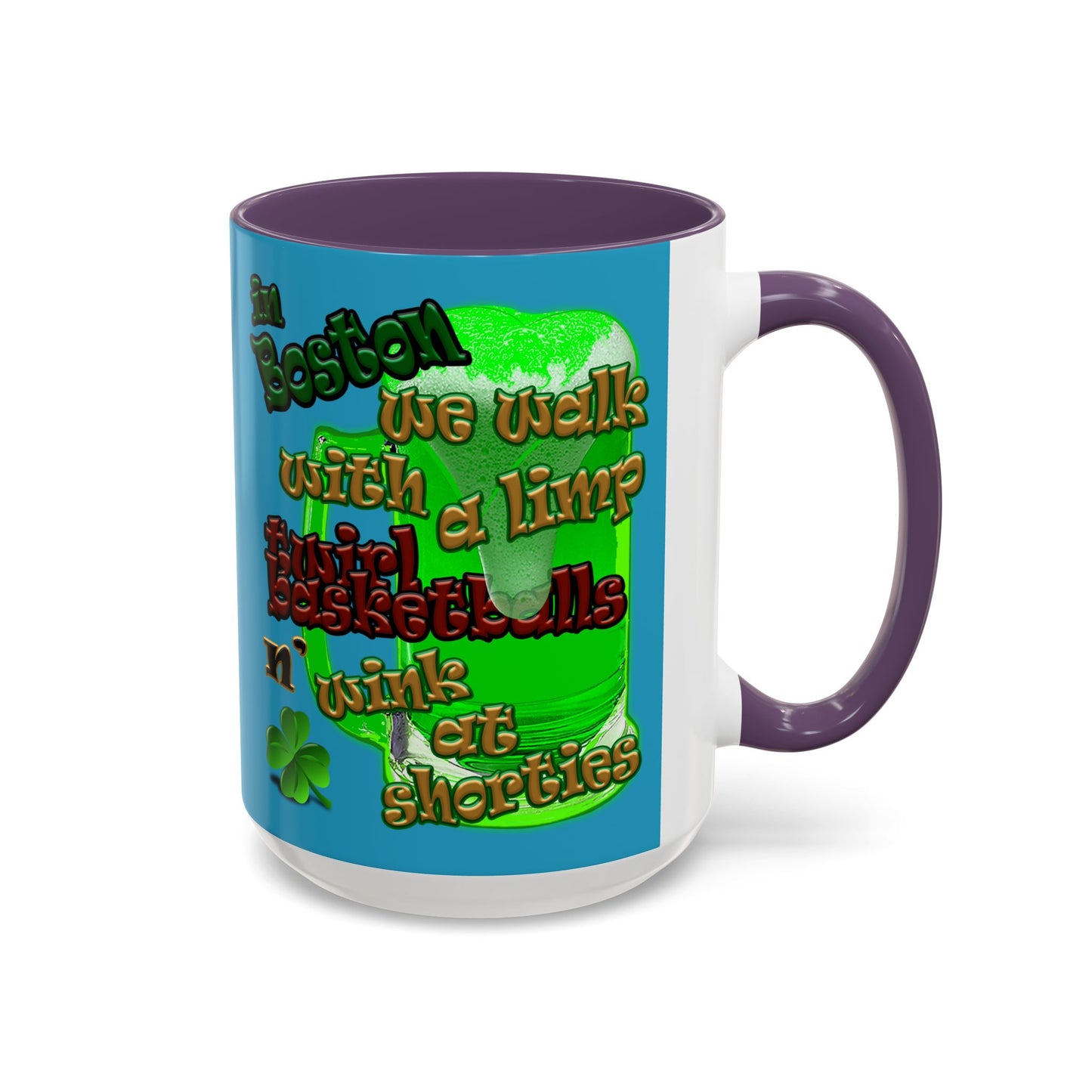 celtics logo - Accent Mug (turquoise)