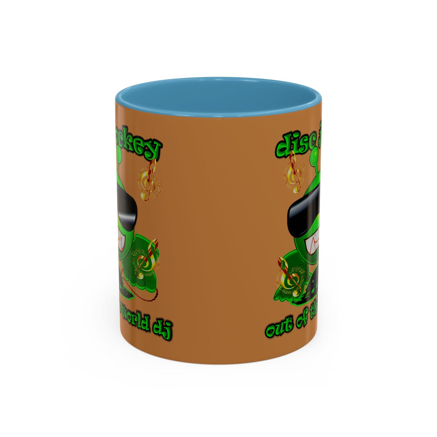 disc jockey - Accent Mug (light brown)