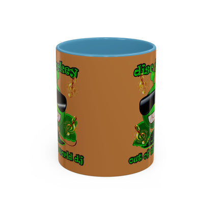 disc jockey - Accent Mug (light brown)