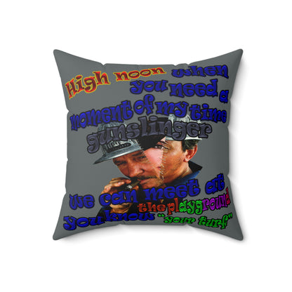 high noon - Spun Polyester Square Pillow - (dark grey)