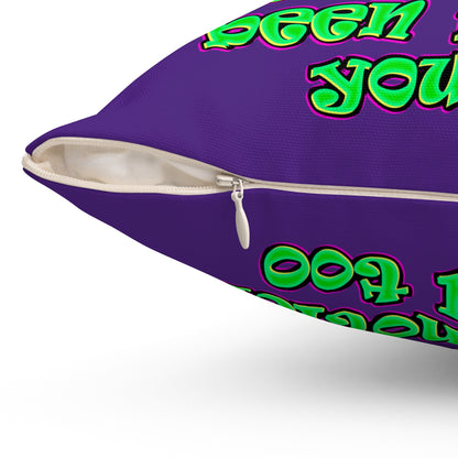 noticed you noticing - Spun Polyester Square Pillow - (purple)