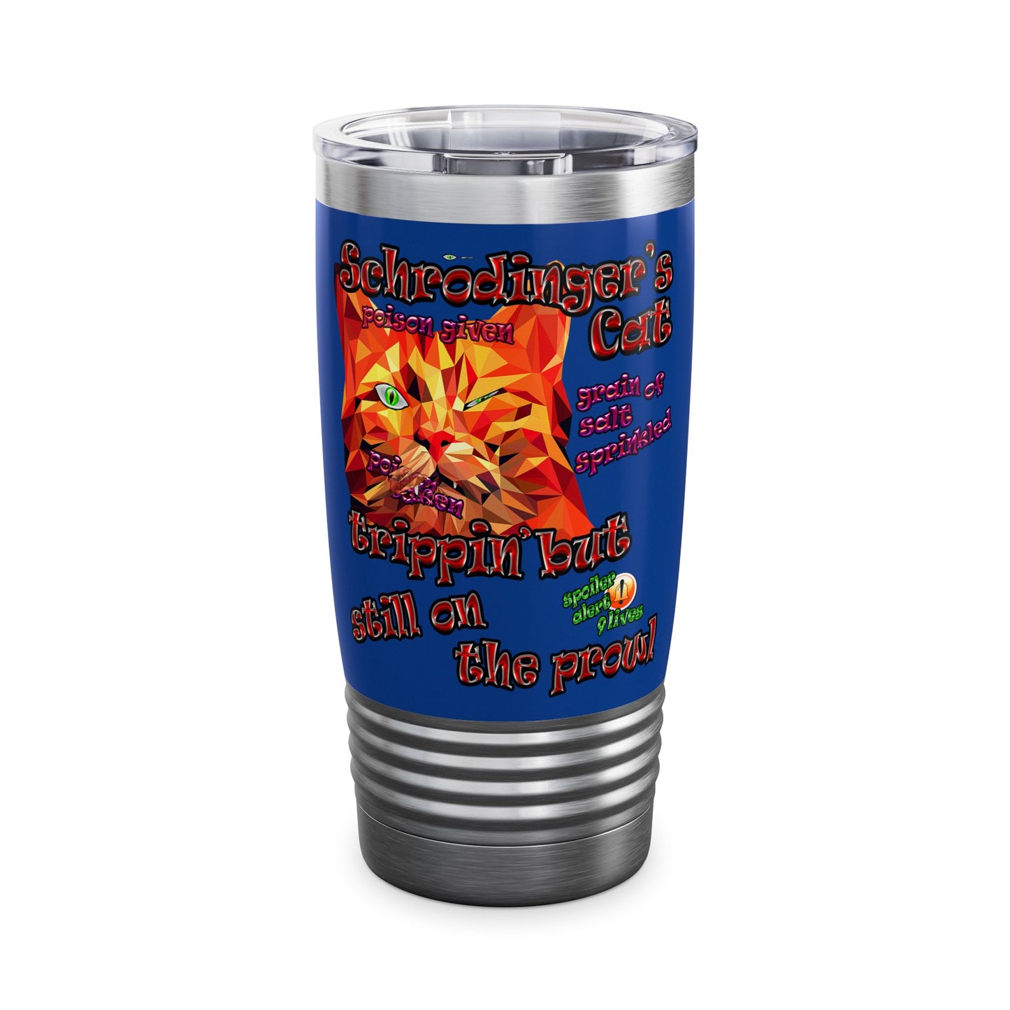 schrodinger's cat - Ringneck Tumbler, 20oz (dark blue)