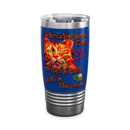 schrodinger's cat - Ringneck Tumbler, 20oz (dark blue)
