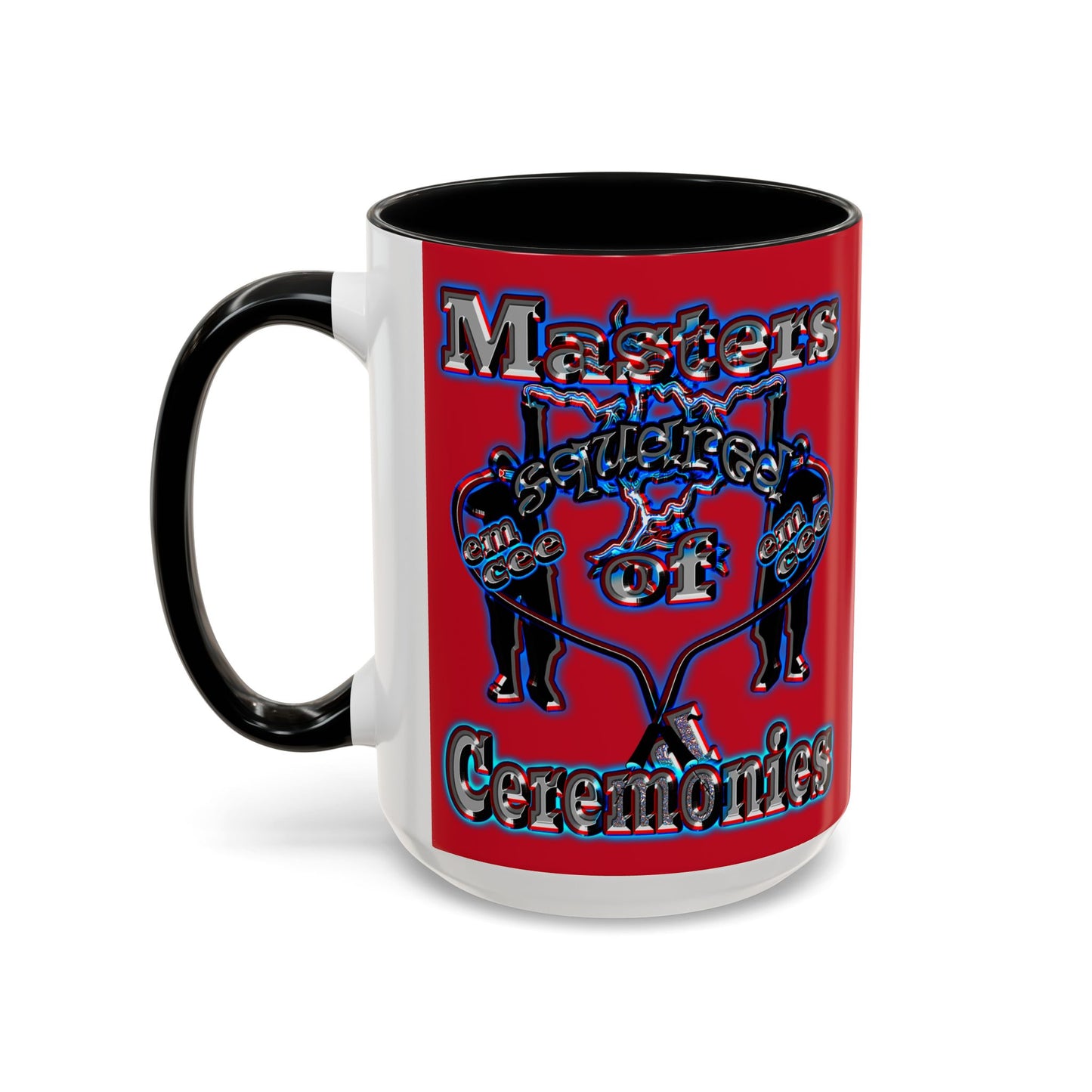 em cee squared - Accent Mug (dark red)