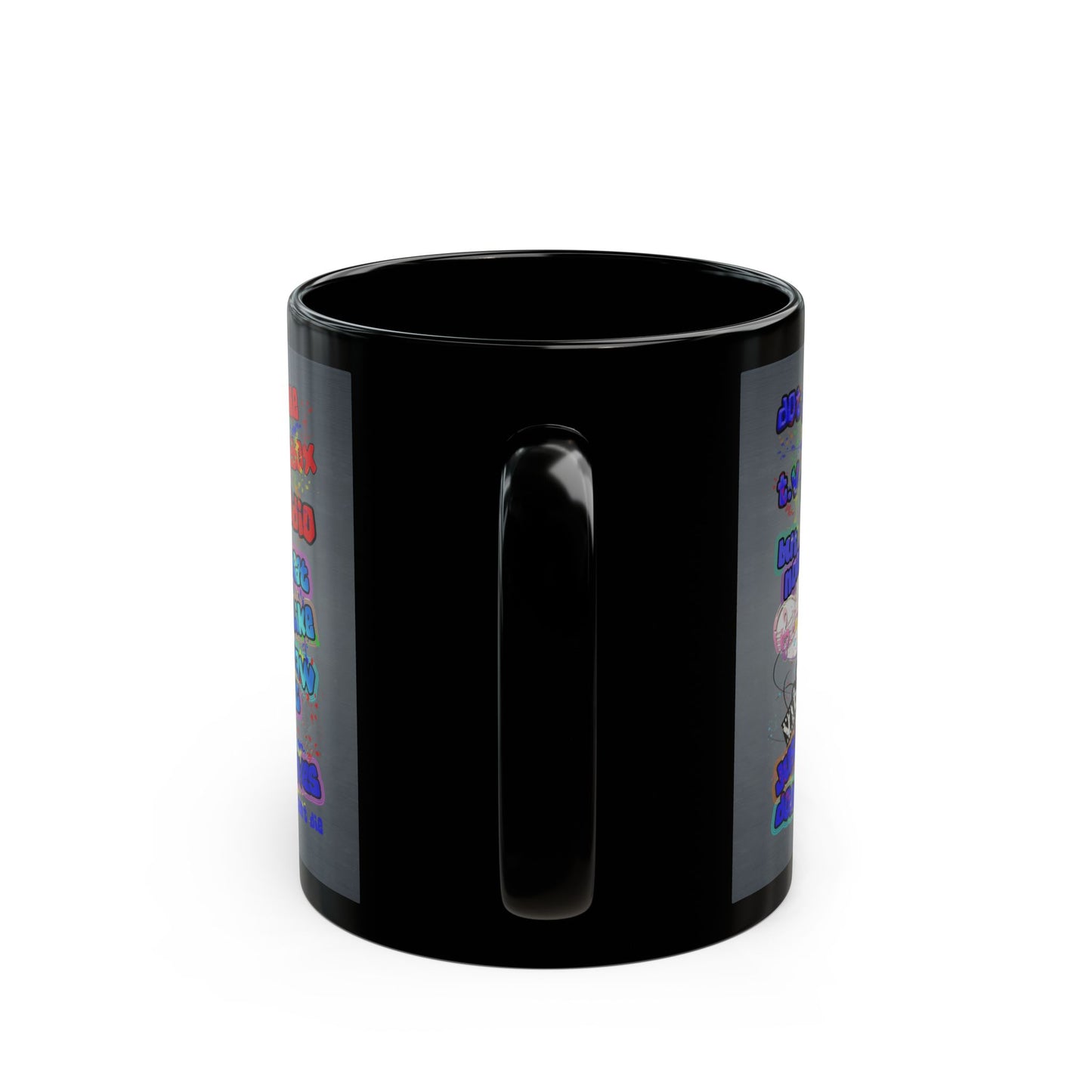 drop the beat - Black Mug (grey-light grey)