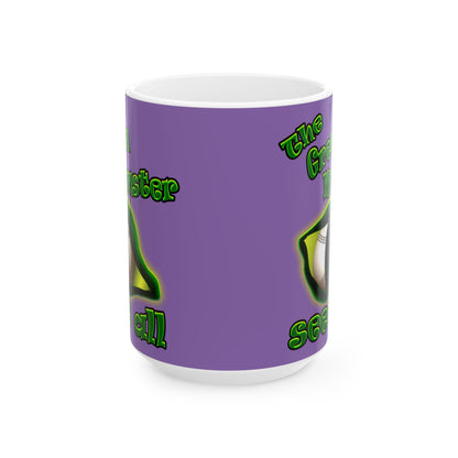 green monster - White Mug (light purple)