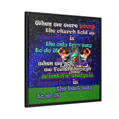 doggystyle - framed canvas art ('snoops' background)