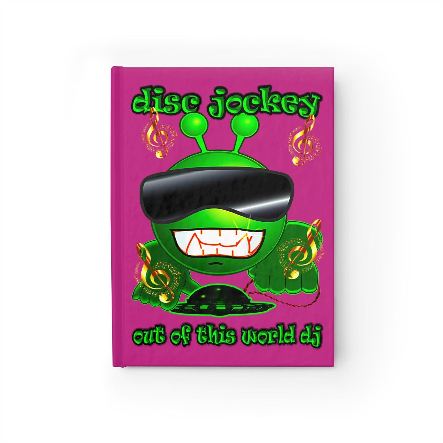 disc jockey - journal-blank (pink)