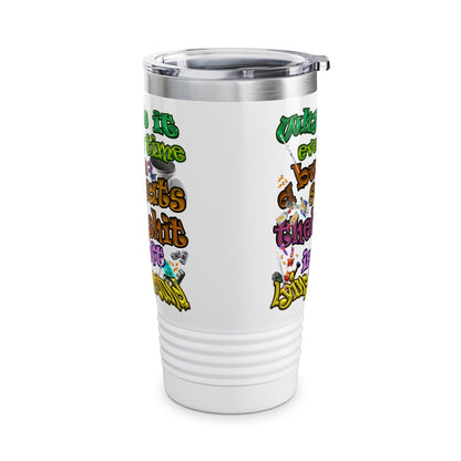 the bum's shit - Ringneck Tumbler, 20oz (white)
