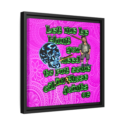 og - framed canvas art (pink swirl)