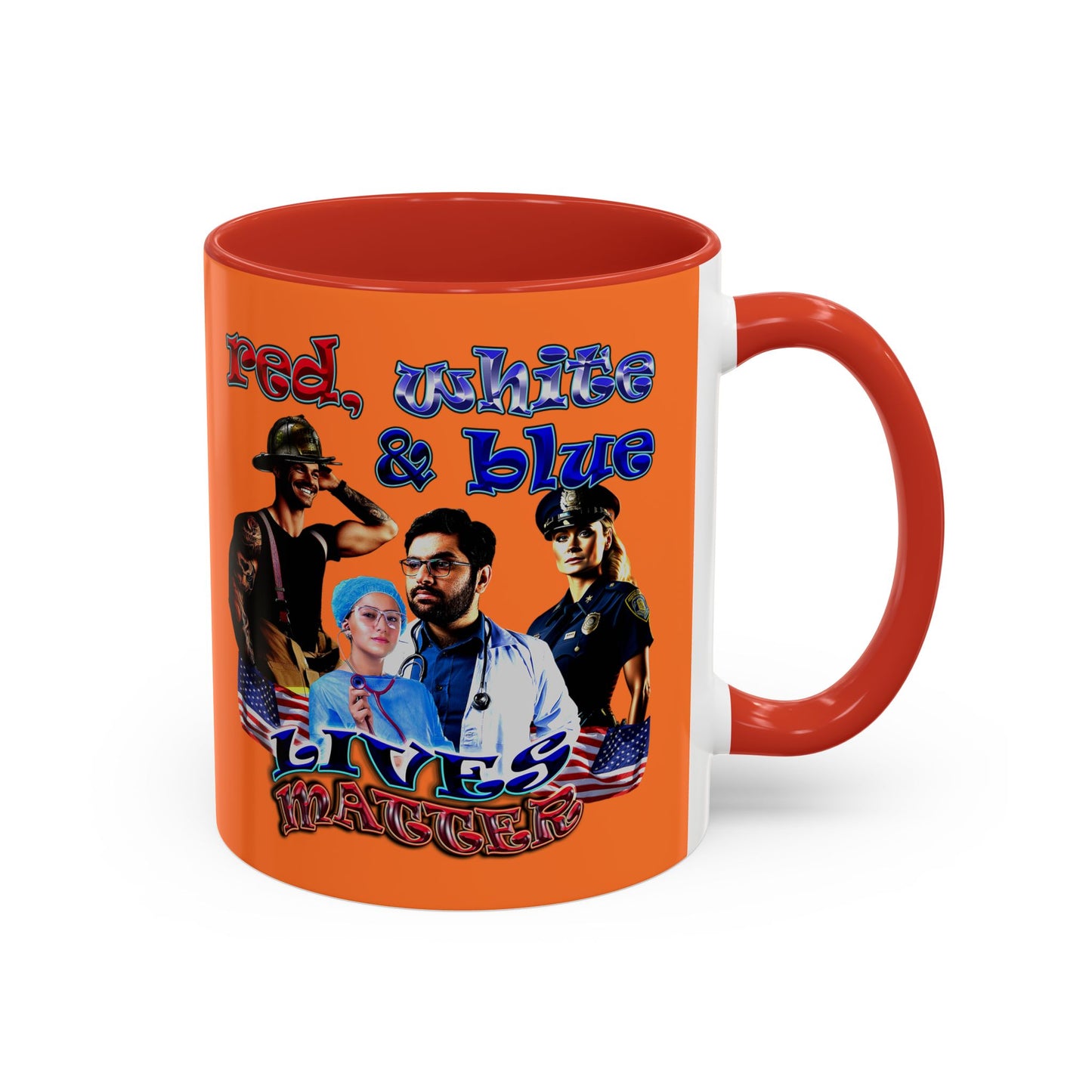 rw&b lives matter - Accent Mug (crusta)