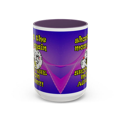 shoot the moon again - Accent Mug (purple-pink wave)
