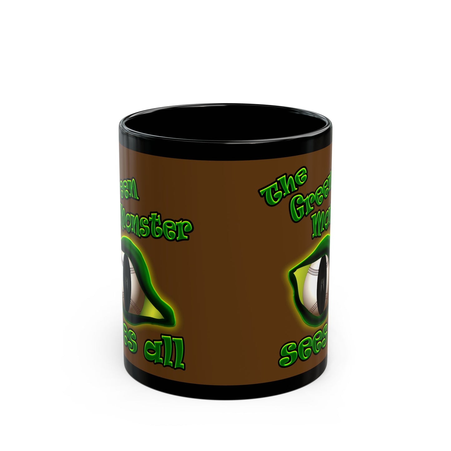 green monster - Black Mug (brown)
