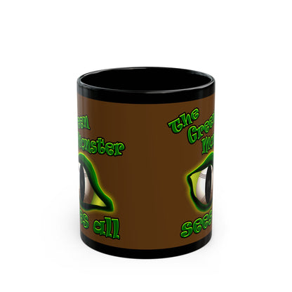 green monster - Black Mug (brown)